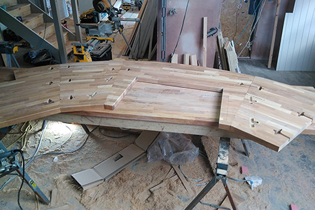 bespoke worktops and cupboard