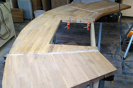 bespoke worktops and cupboard